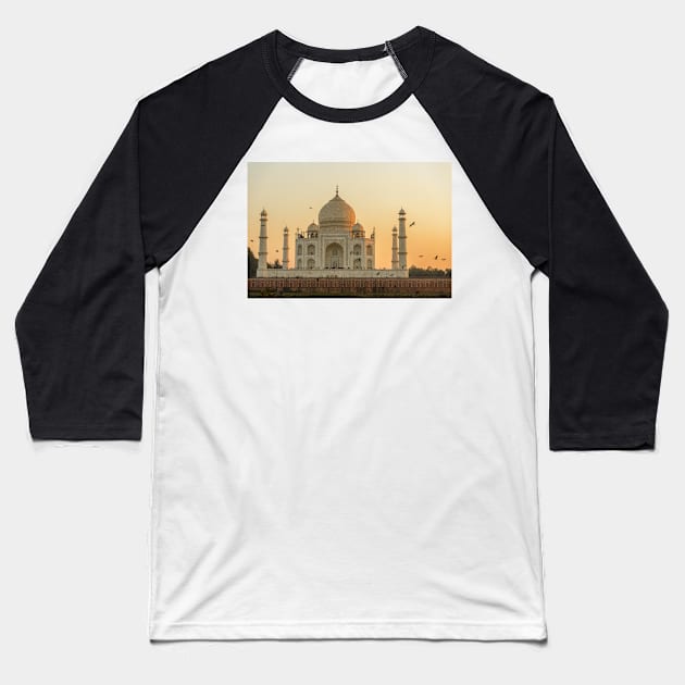 Taj Mahal at Sunset 01 Baseball T-Shirt by fotoWerner